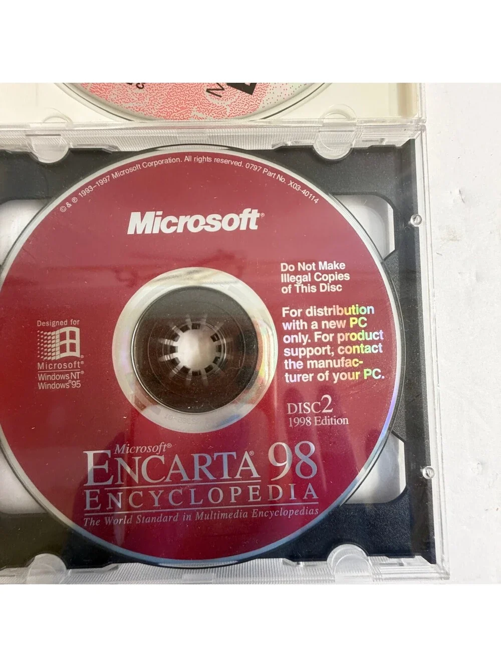 Vintage Microsoft Software Lot Windows 98 Encarta 98 Amazon Trail 3 CD-ROM B-14
